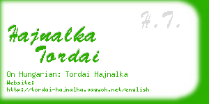 hajnalka tordai business card